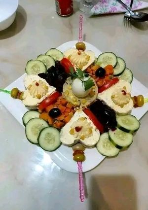 صورة لوصفة سلطة من تصميمي 🍥🍥🍱🍱🥙🥙