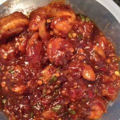A picture of Chilli Honey Garlic Prawns.