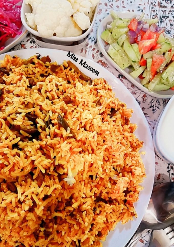 عکسی از دستور لوبیا پلو با قارچ