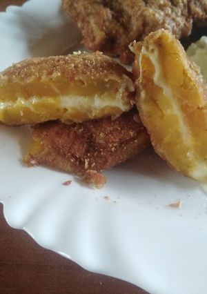 Una foto de Milanesas de Boniato rellenas de Muzarella