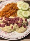 Pollo en salsa de queso
