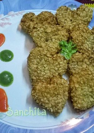 A picture of Oats-Dalia Heart shaped cutlets.