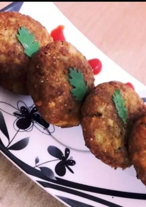 A picture of Left over pulao panner tikki.