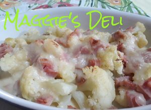 Una foto de Coliflor gratinado con jamón york