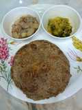 Kuttu Atta Ka Paratha with kaddu and Singhade ki sabji