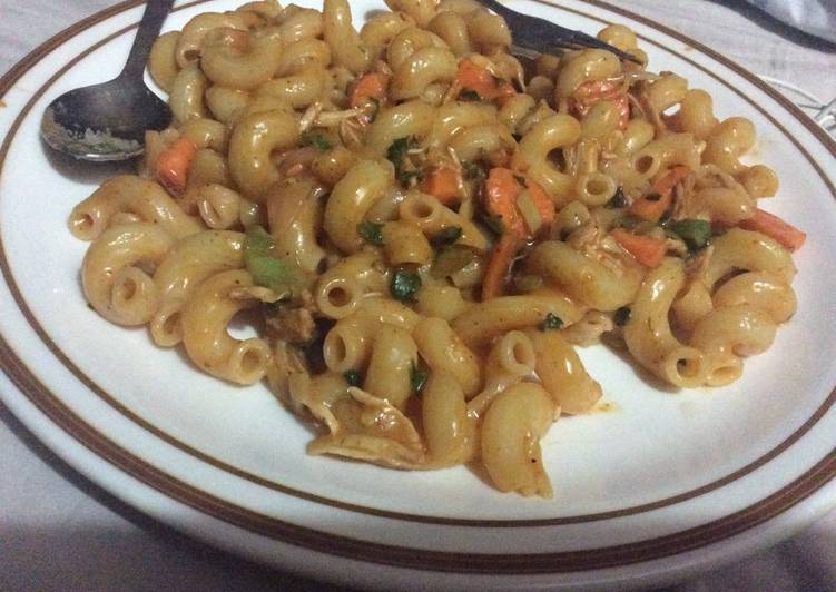 Recipe of Super Quick Homemade Vege and chicken pasta