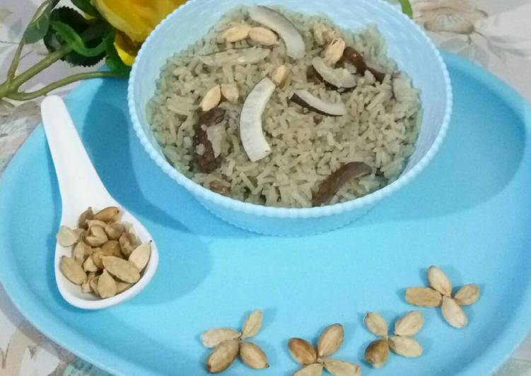 Recipe of Super Quick Homemade Jaggery cardamom Rice