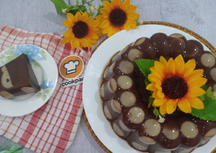 Puding Kopi Coklat Polkadot