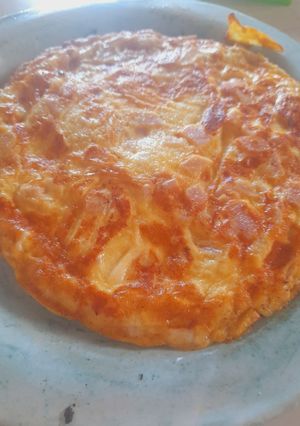 Una foto de Omelette de jamón y queso
