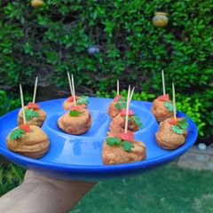 A picture of Aloo pakora balls /Aloo vara/batata vara.