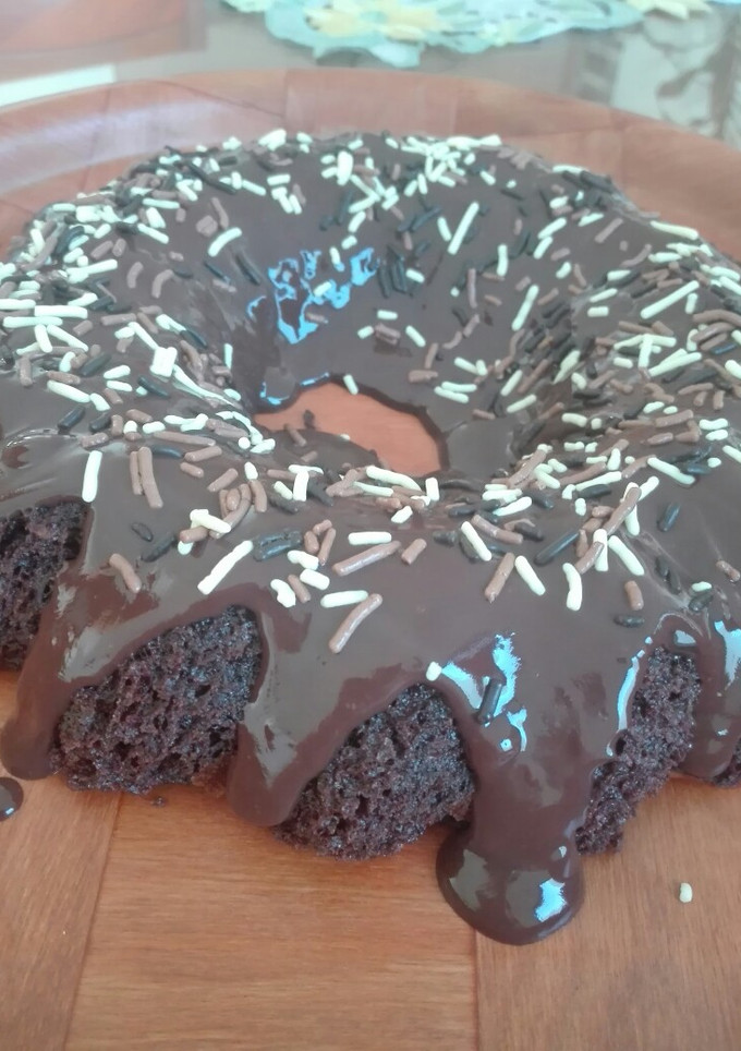 Una foto de Rosca de brownie en microondas