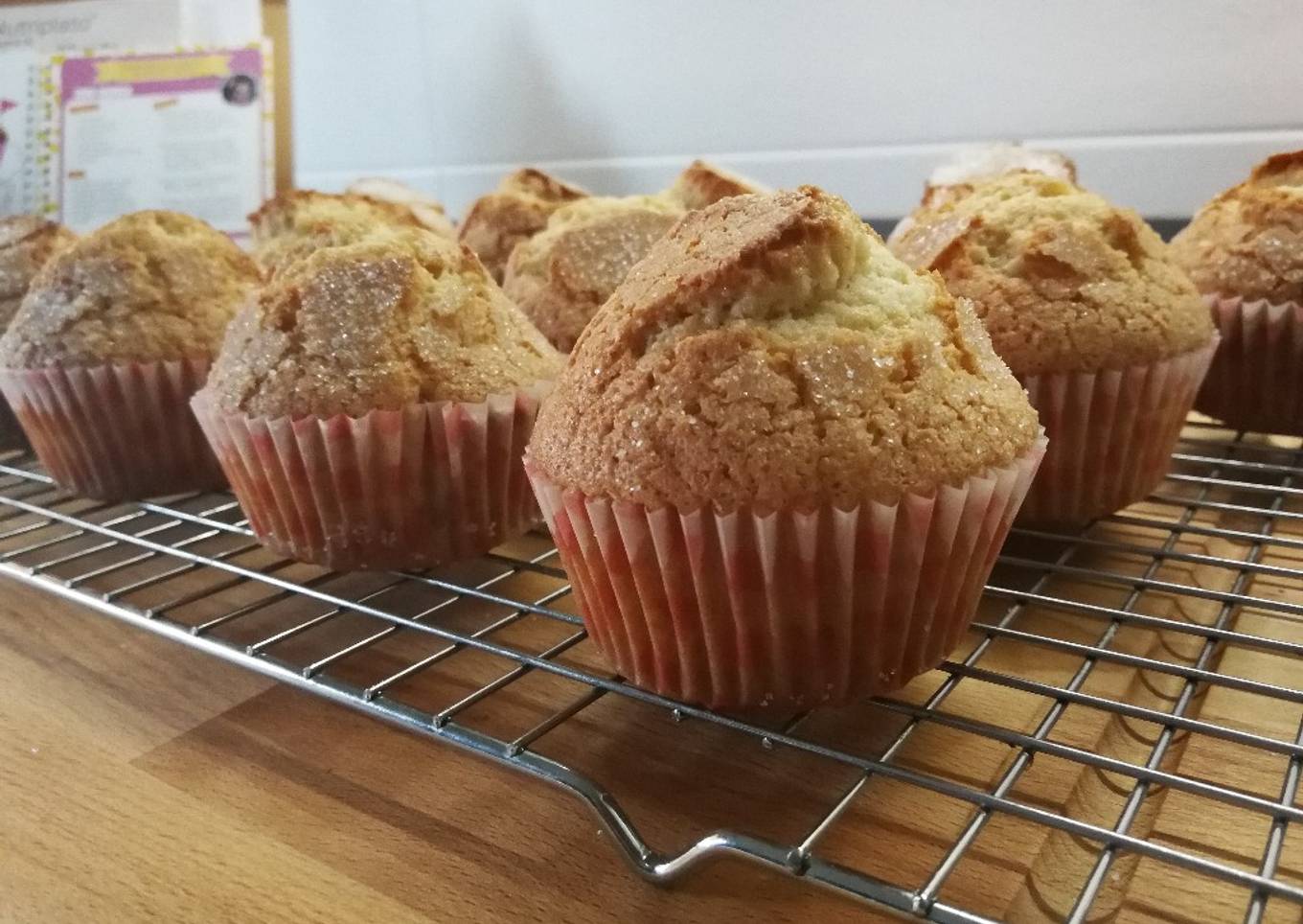 Magdalenas de nata y esencia de vainilla