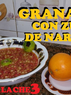 Una foto de Granadas con zumo de naranja