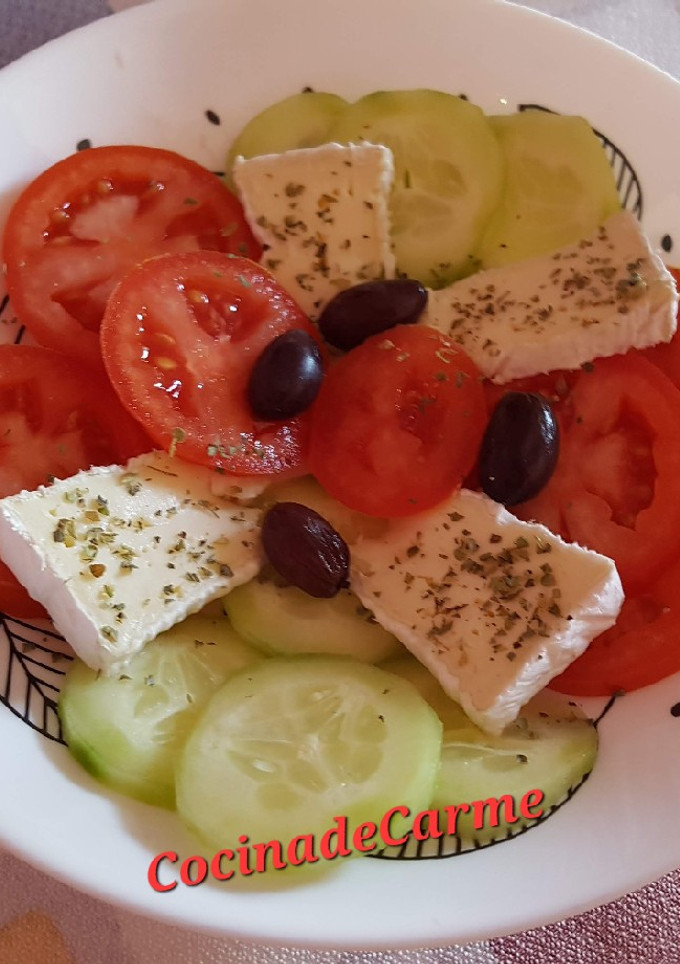 Una foto de Ensalada griega a mi manera