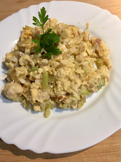Una foto de Bacalao Dorado al Calabacín