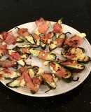 Ham and Chese Stuffed Jalapeño Peppers