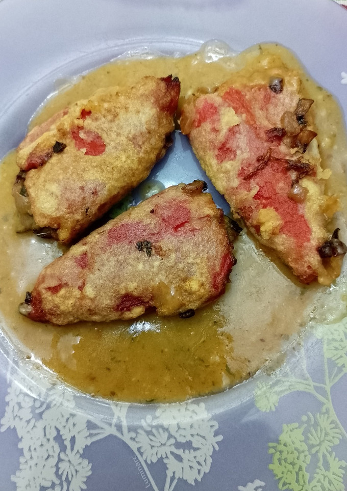 Una foto de Pimientos de piquillo rellenos de verduras