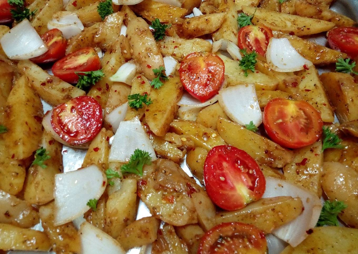 Oven roast Potatoes#festiveContest_Kisumu