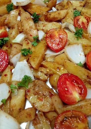 A picture of Oven roast Potatoes#festiveContest_Kisumu.