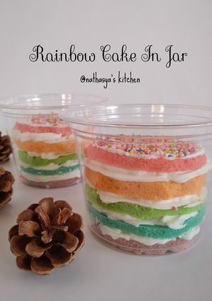 Foto resep Rainbow Cake In Jar