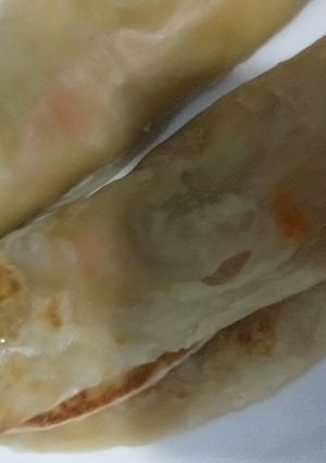 A picture of Chicken parantha roll.