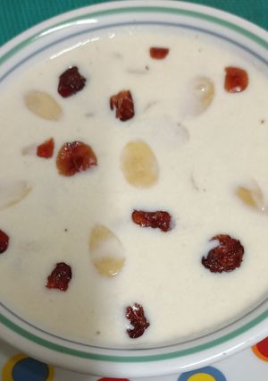 A picture of Lachedar Cranberries & Paneer Basundi.