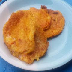 Water yam cake A picture of Water yam cake.