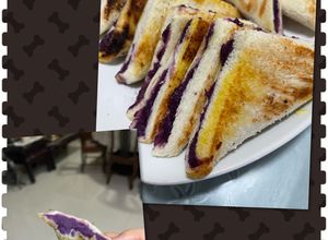 Foto resep Roti bakar isi ubi ungu / taro