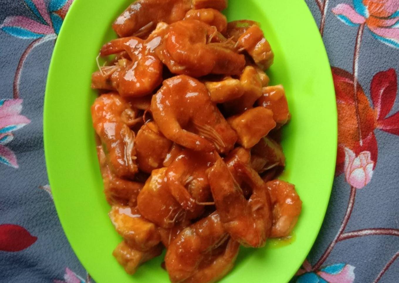 Udang Tahu Saus Padang Simpel