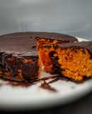 Tarta de boniato con chocolate