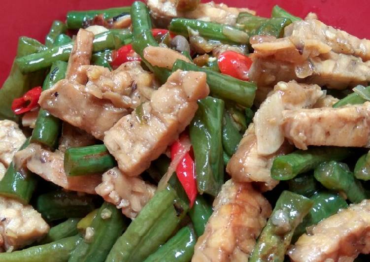 Tumis kacang mix tempe