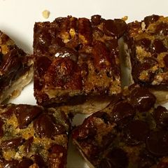 A picture of Chocolate Praline Pecan Bars.