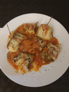 Una foto de Rollitos de berenjena con mozzarella y rulo cabra