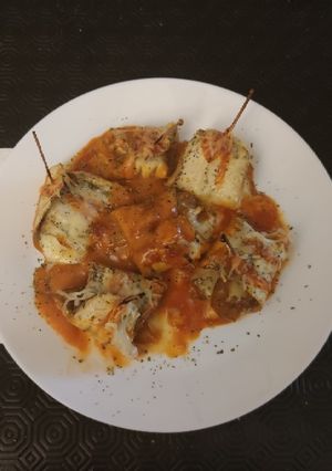 Una foto de Rollitos de berenjena con mozzarella y rulo cabra