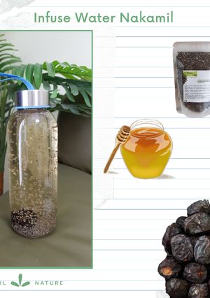 Foto resep Infuse water Ajwa, Madu, Chia seed