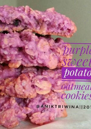 Foto resep Purple Sweet Potato Oatmeal Cookies