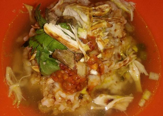 Bubur ayam kuah soto bening