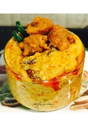 A picture of Traditional 'Punjabi Kadhi Pakodi/Pakoda' 😋.