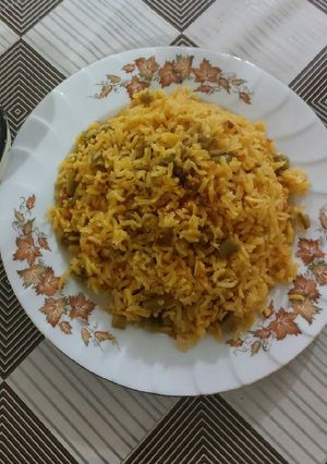 عکسی از دستور لوبیا پلو