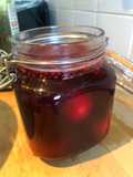 Spicy purple pickled eggs