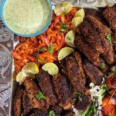 A picture of Tawa Beef Seekh kabab.