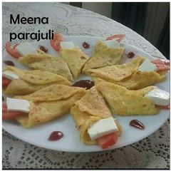A picture of Moong daal ka chila.... super yumm 😊😊😊.