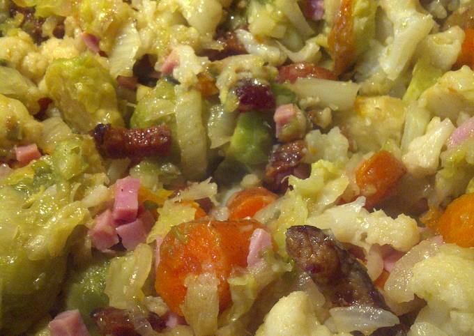 Step-by-Step Guide to Make Quick Bacon and vegetables