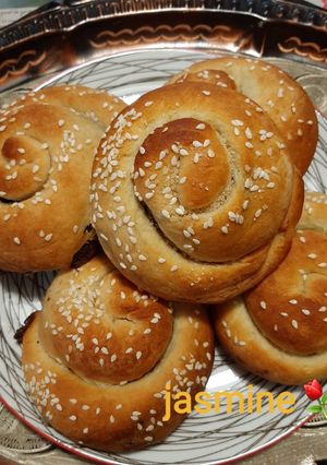 A picture of Vegan Tahini Cocoa Rolls (Tahini with Cocoa Filling)《~Super~》🎈.