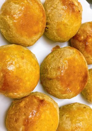 Hình của món Bánh khoai lang yến mạch nhân phomai.