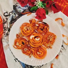 A picture of Instant jalebi 😋😋😋.