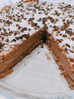 Una foto de Cheesecake de crema de cacahuete (muy saludable)