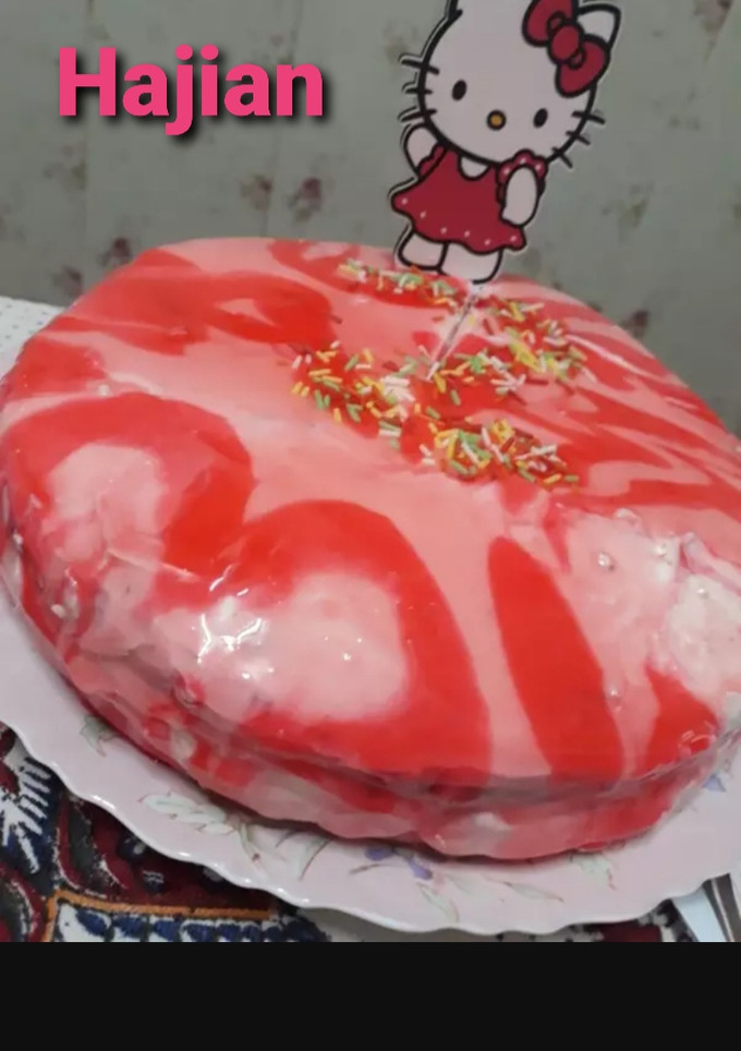 عکسی از دستور سس براق روی کیک😋❤😋