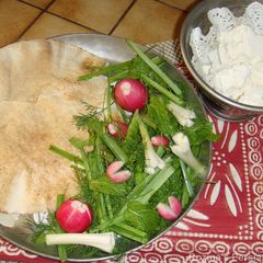 A picture of Persian fresh herbs salad.