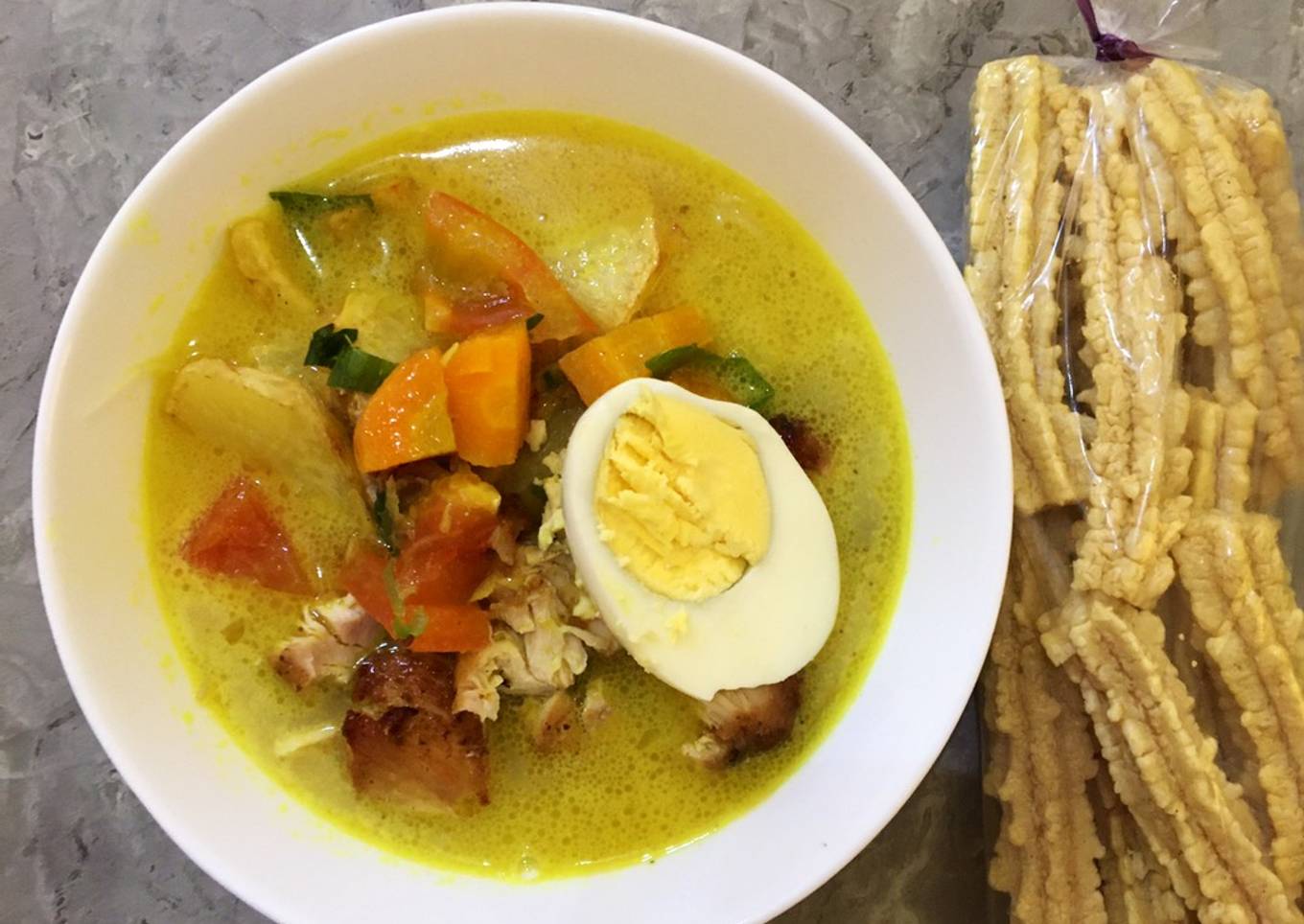 Soto ayam santan simple